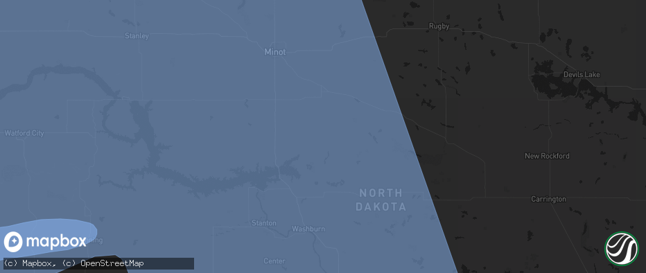 Hail map in Ruso, ND on June 27, 2026