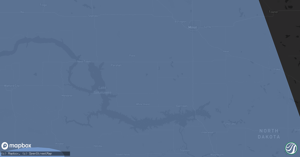 Hail map in Ryder, ND on June 27, 2026
