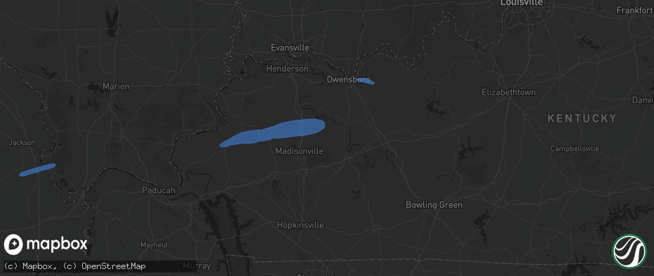 Hail map in Sacramento, KY on June 27, 2026