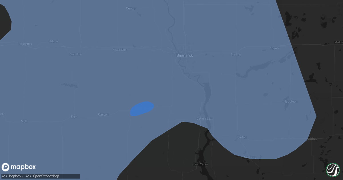 Hail map in Saint Anthony, ND on June 27, 2026