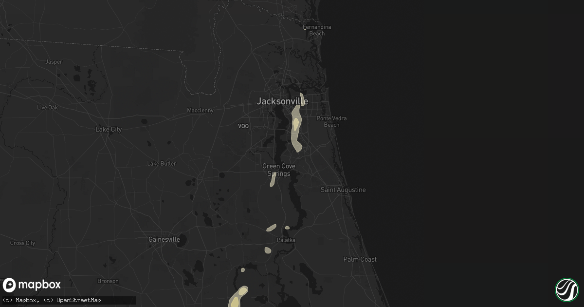 Hail map in Saint Johns, FL on June 27, 2026