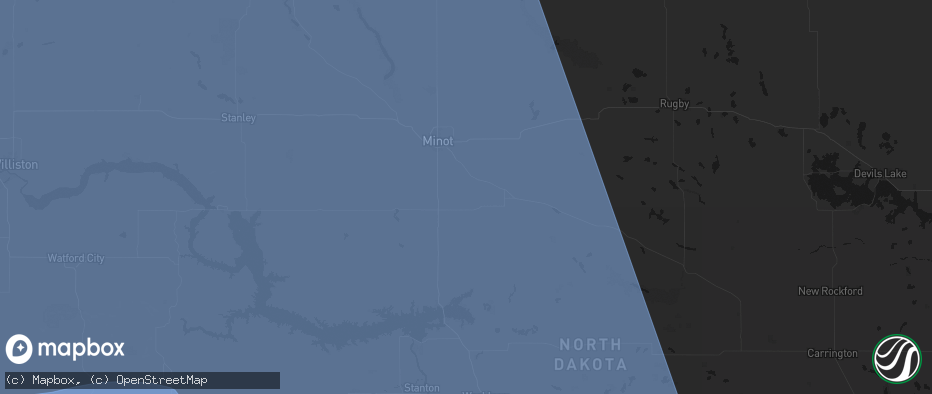 Hail map in Sawyer, ND on June 27, 2026