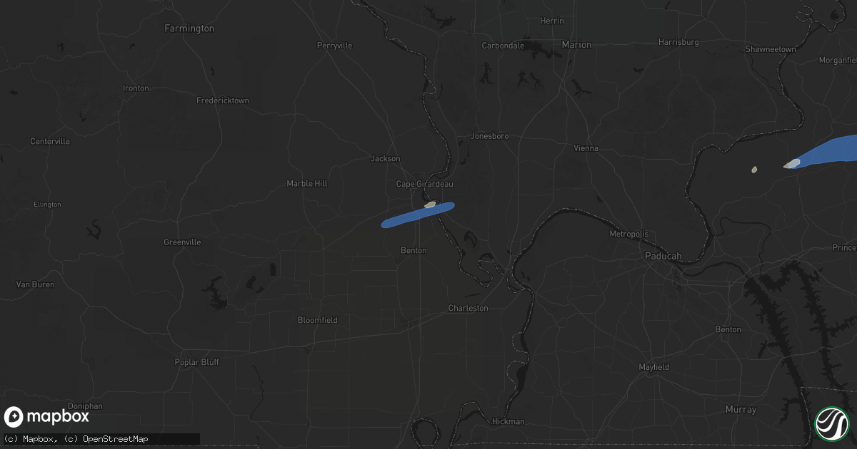 Hail map in Scott City, MO on June 27, 2026