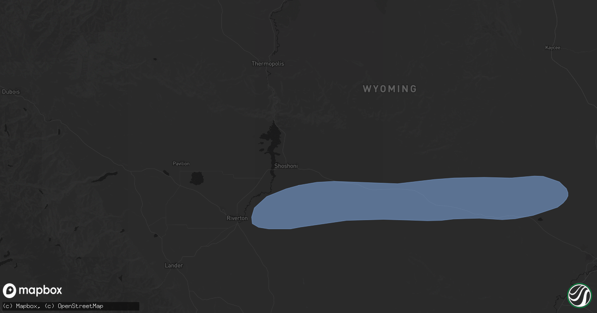 Hail map in Shoshoni, WY on June 27, 2026