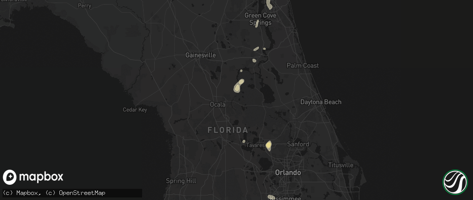 Hail map in Silver Springs, FL on June 27, 2026