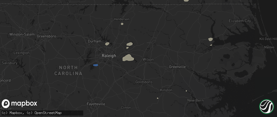 Hail map in Sims, NC on June 27, 2026