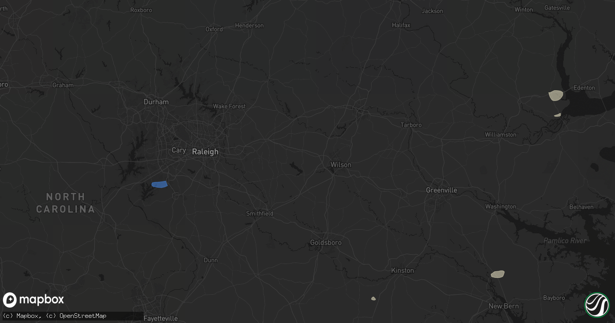 Hail map in Sims, NC on June 27, 2026