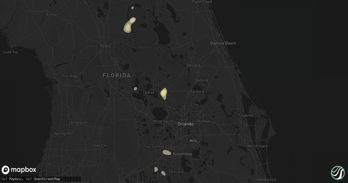 Hail map in Sorrento, FL on June 27, 2026