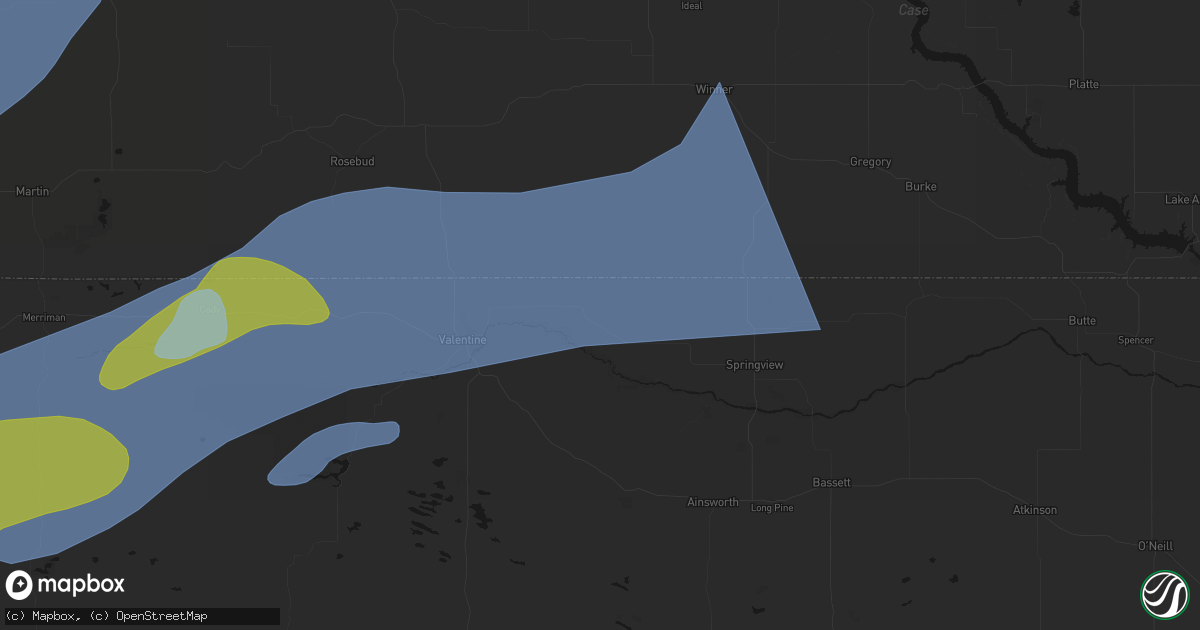 Hail map in Sparks, NE on June 27, 2026