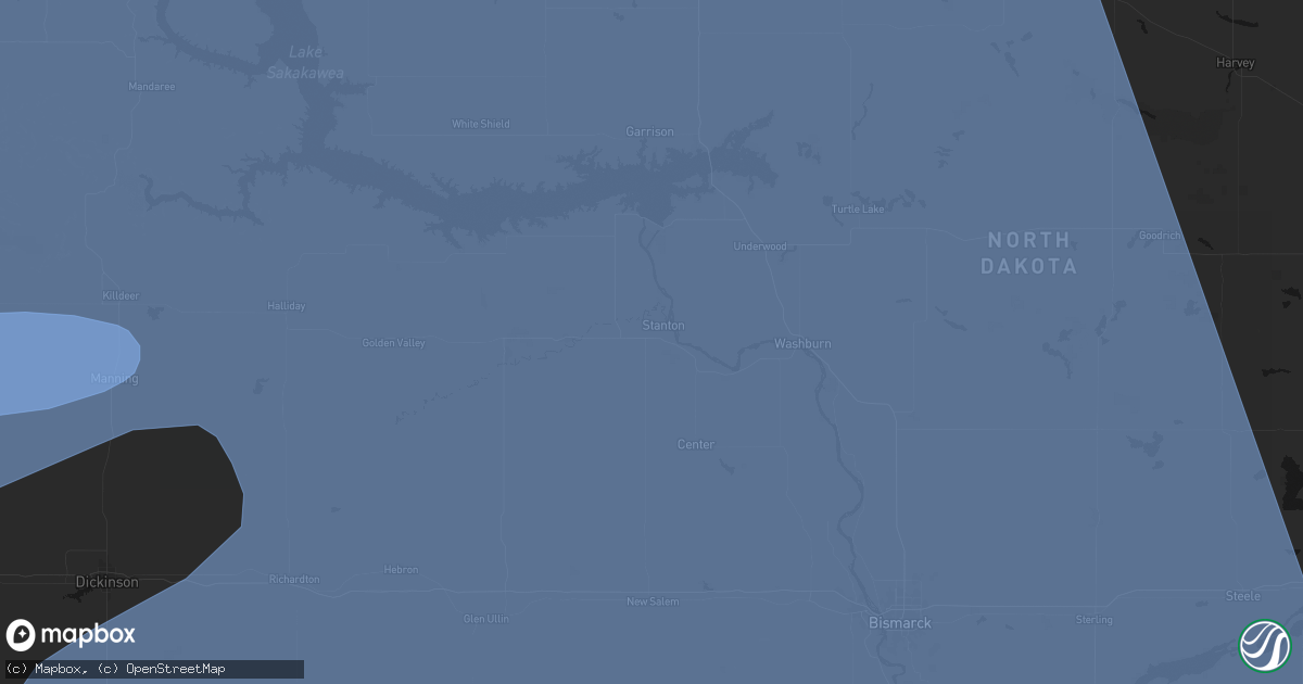 Hail map in Stanton, ND on June 27, 2026