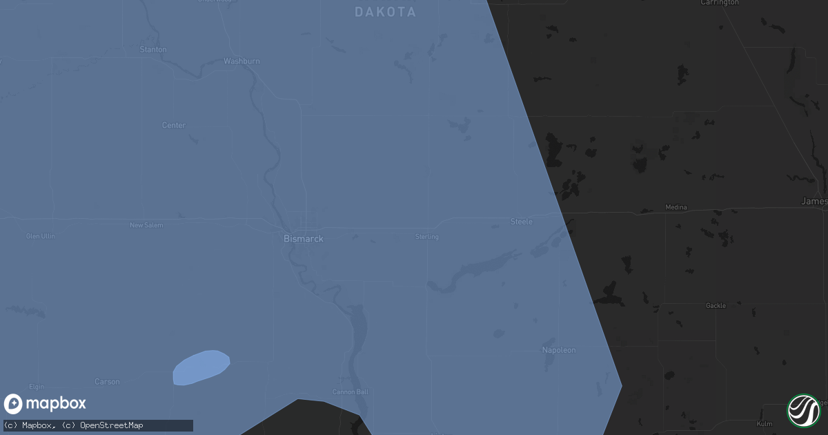 Hail map in Sterling, ND on June 27, 2026