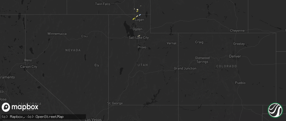 Hail map in Utah on June 27, 2026