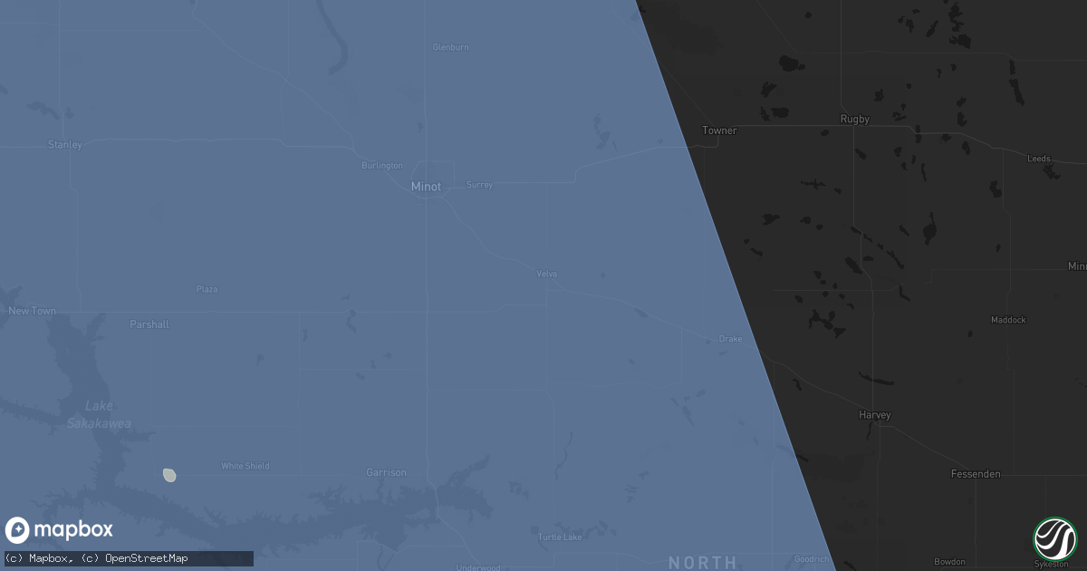 Hail map in Velva, ND on June 27, 2026