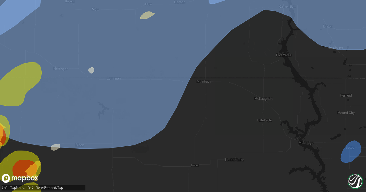 Hail map in Watauga, SD on June 27, 2026