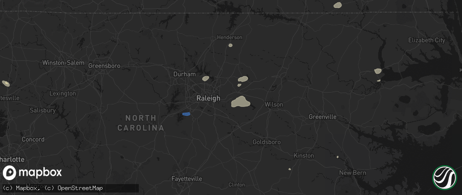 Hail map in Wendell, NC on June 27, 2026