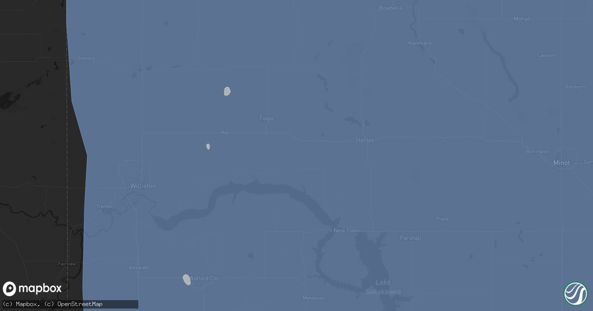 Hail map in White Earth, ND on June 27, 2026