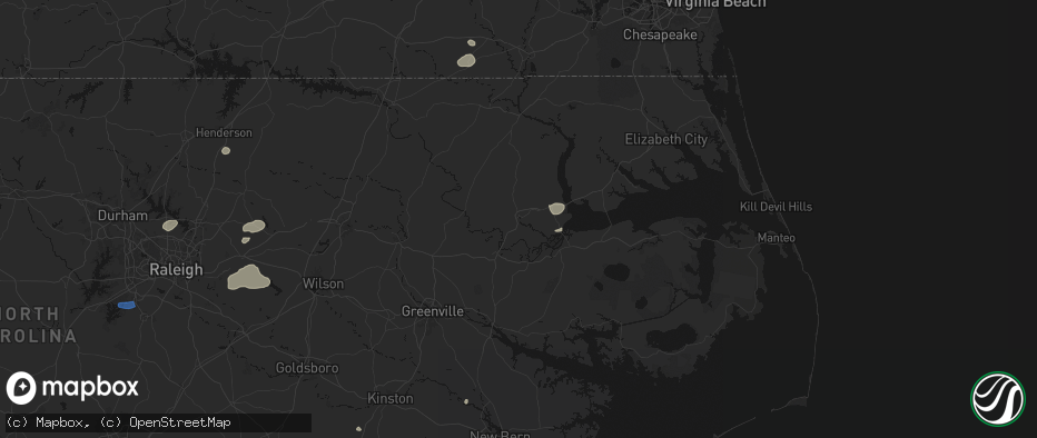 Hail map in Windsor, NC on June 27, 2026