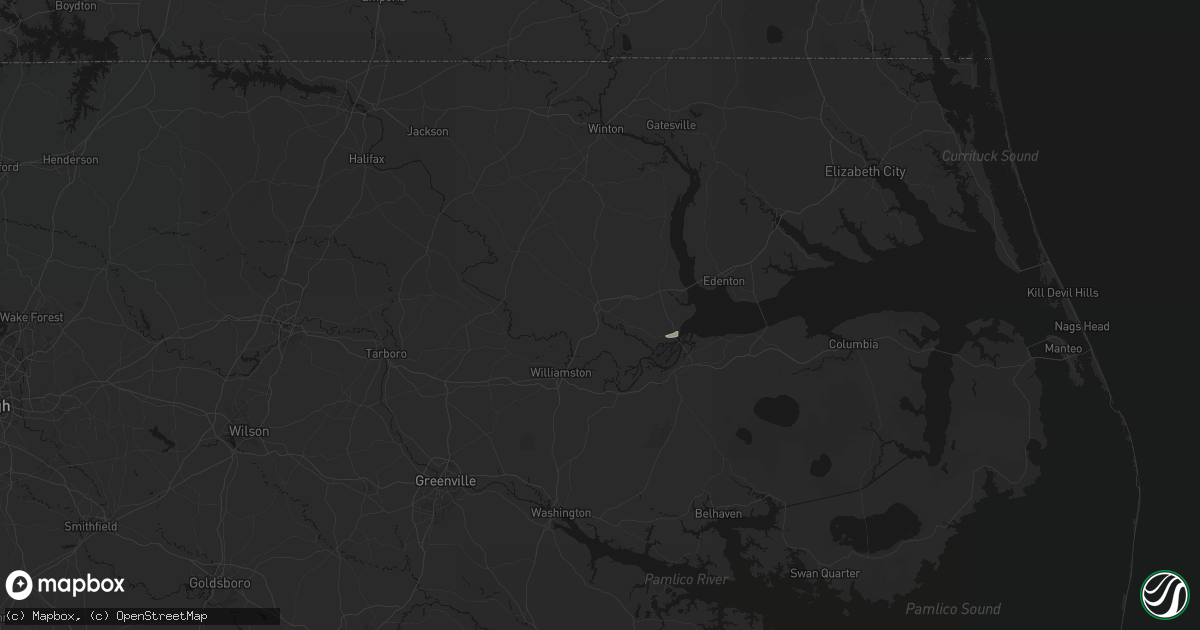 Hail map in Windsor, NC on June 27, 2026