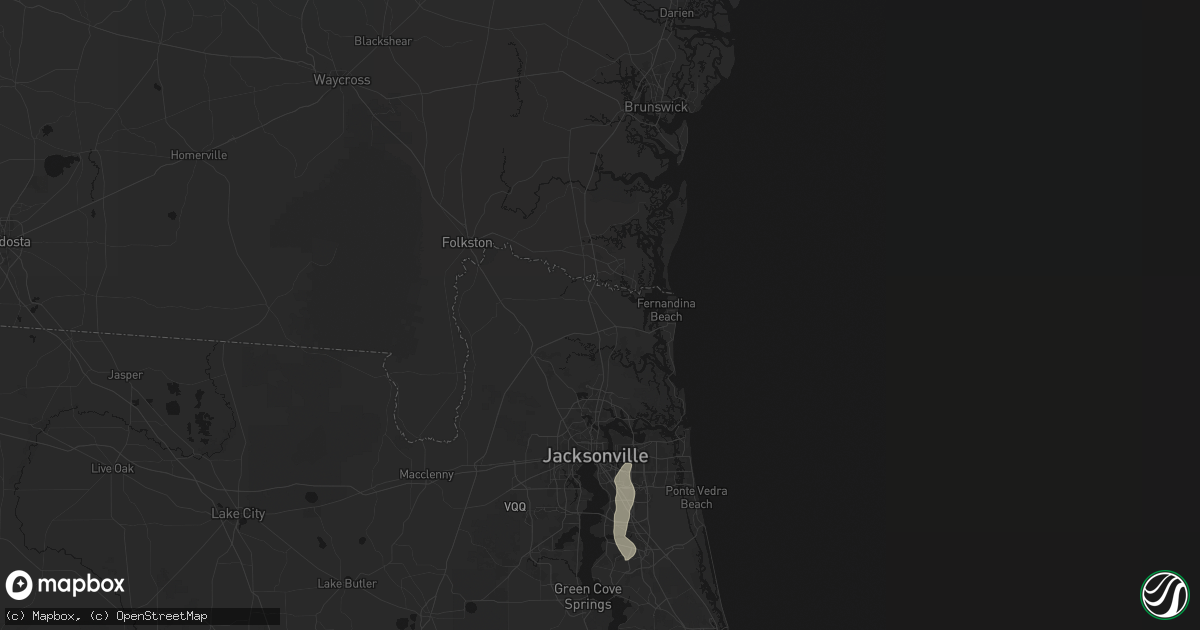 Hail map in Yulee, FL on June 27, 2026