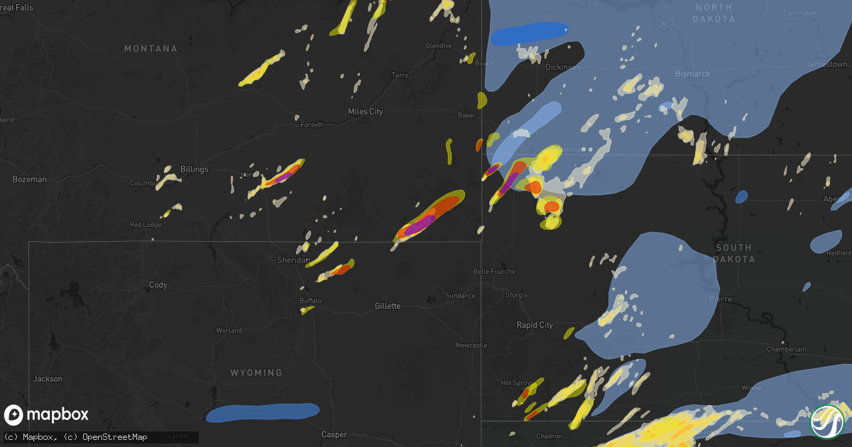 Hail map on June 27, 2026
