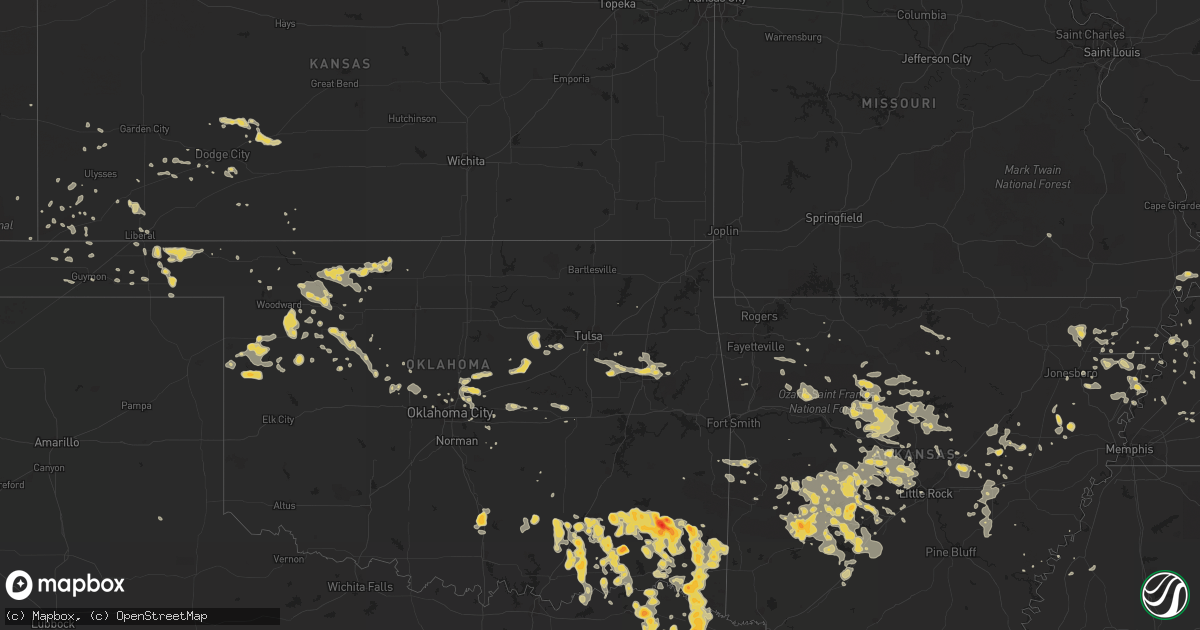 Hail map on June 28, 2011
