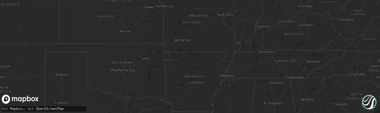 Hail map in Arizona on June 28, 2012