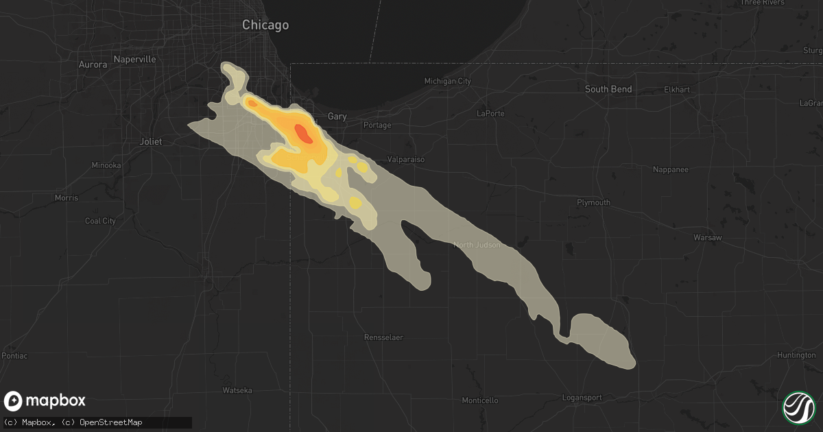 Hail map in South Holland, IL on June 28, 2012