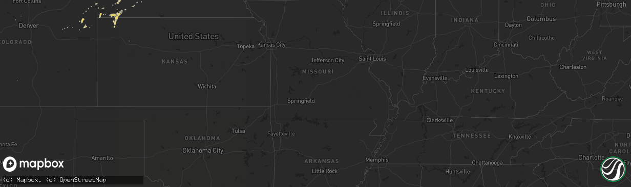 Hail map on June 28, 2012