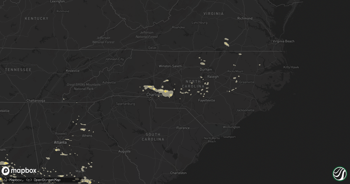 Hail map in North Carolina on June 28, 2013