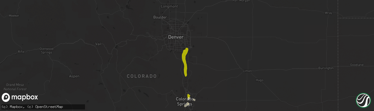 Hail map in Parker, CO on June 28, 2013