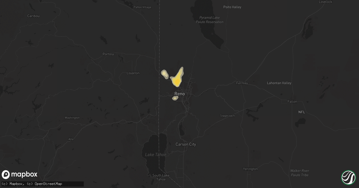Hail map in Reno, NV on June 28, 2013