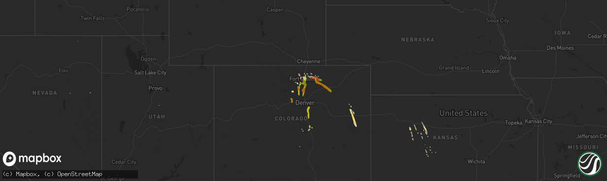 Hail map on June 28, 2013