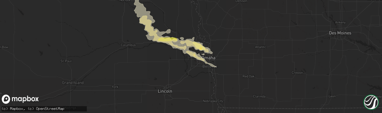 Hail map in Elkhorn, NE on June 28, 2014