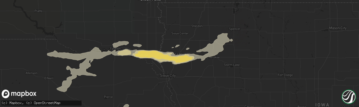 Hail map in Le Mars, IA on June 28, 2014