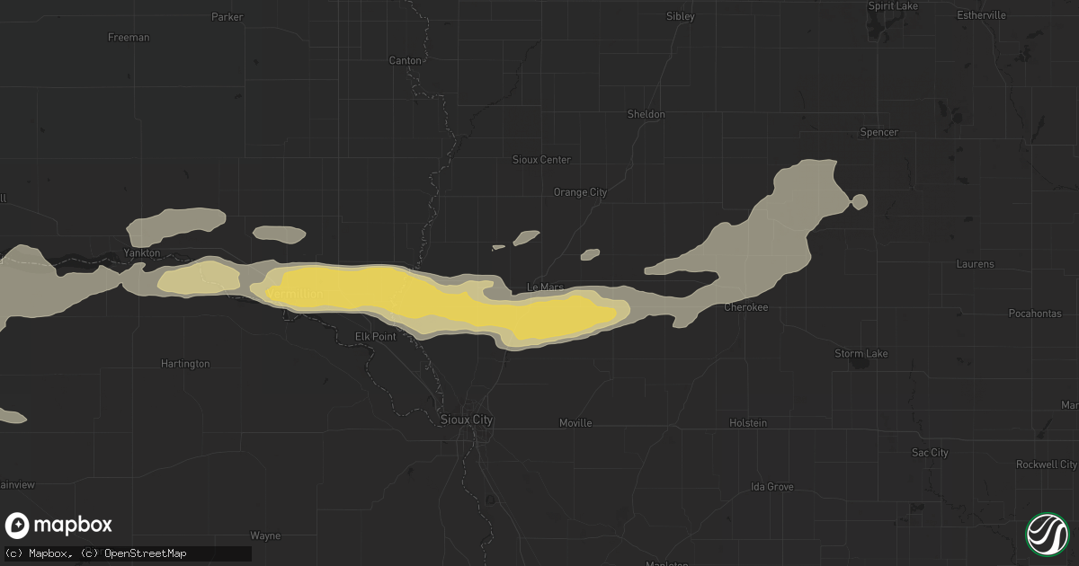 Hail map in Le Mars, IA on June 28, 2014
