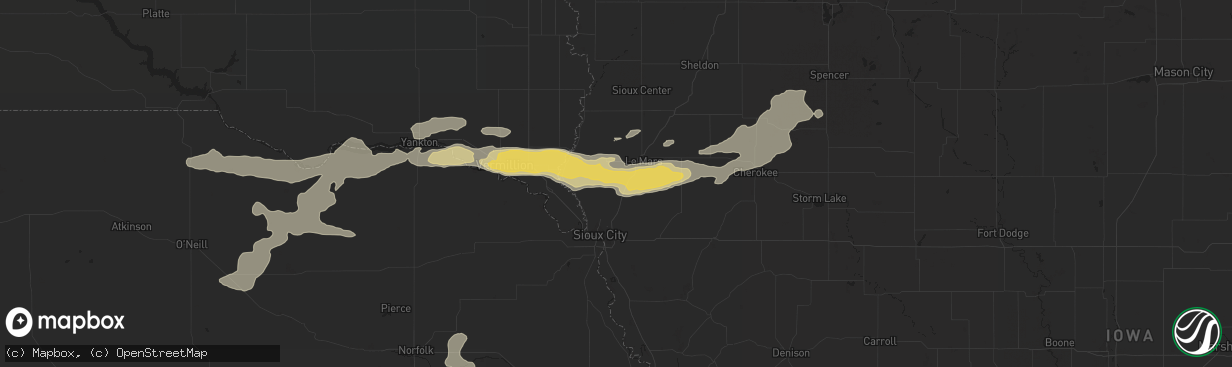 Hail map in Merrill, IA on June 28, 2014