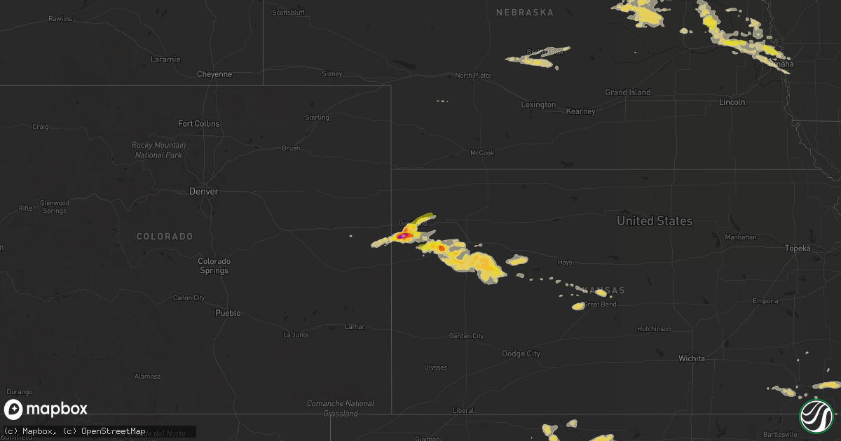 Hail map on June 28, 2014