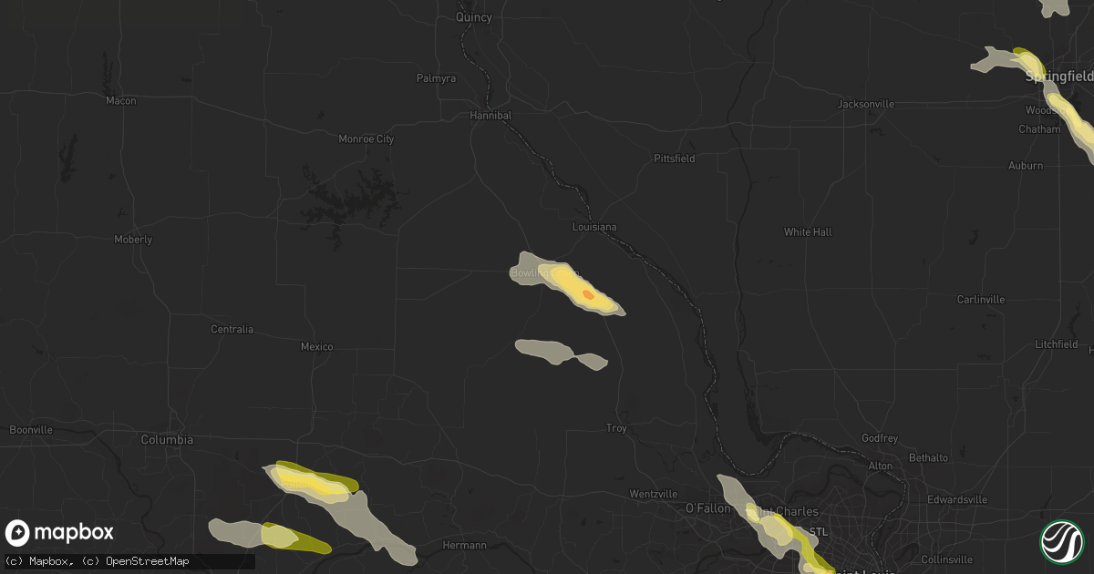 Hail map in Bowling Green, MO on June 28, 2015