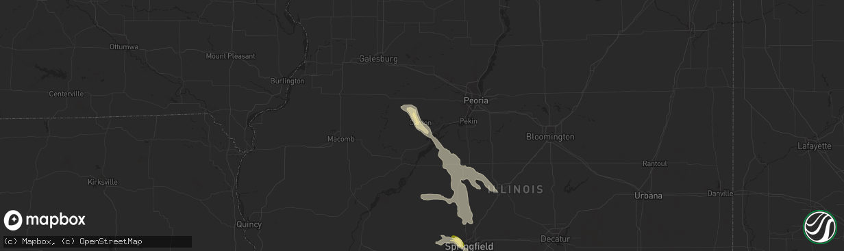 Hail map in Canton, IL on June 28, 2015