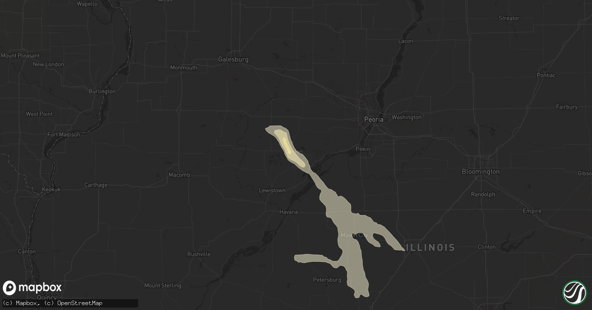 Hail map in Canton, IL on June 28, 2015