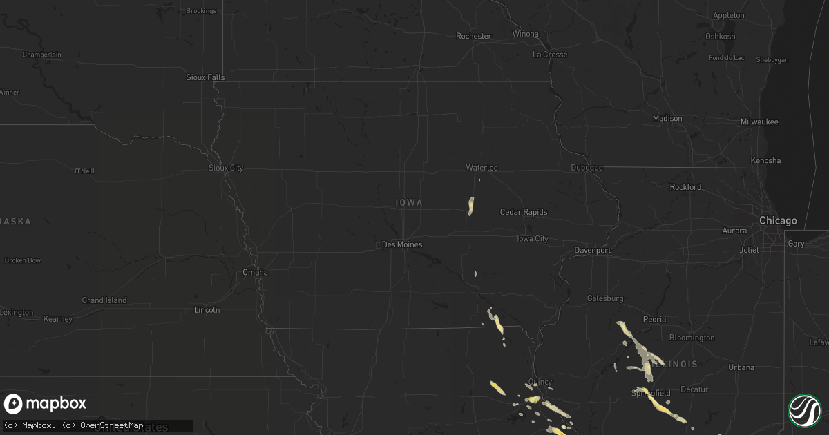 Hail map in Iowa on June 28, 2015