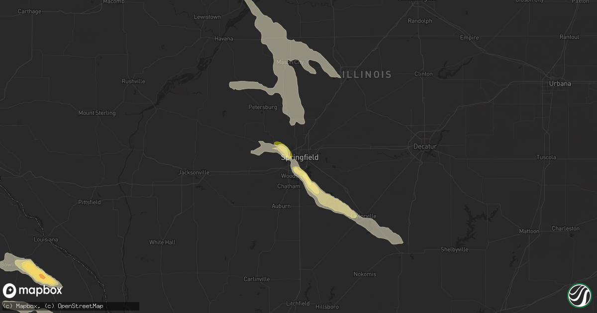 Hail map in Springfield, IL on June 28, 2015