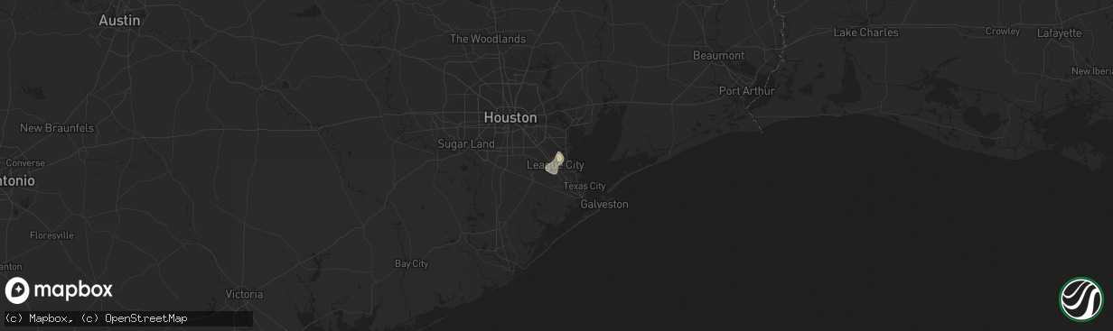 Hail map in League City, TX on June 28, 2016