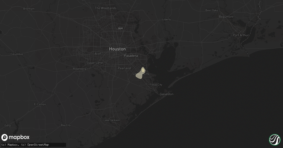 Hail map in League City, TX on June 28, 2016