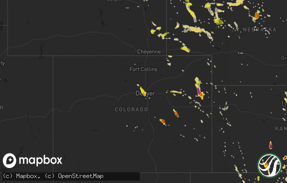 Hail map preview on 06-28-2016