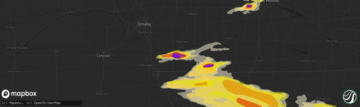 Hail map in Essex, IA on June 28, 2017