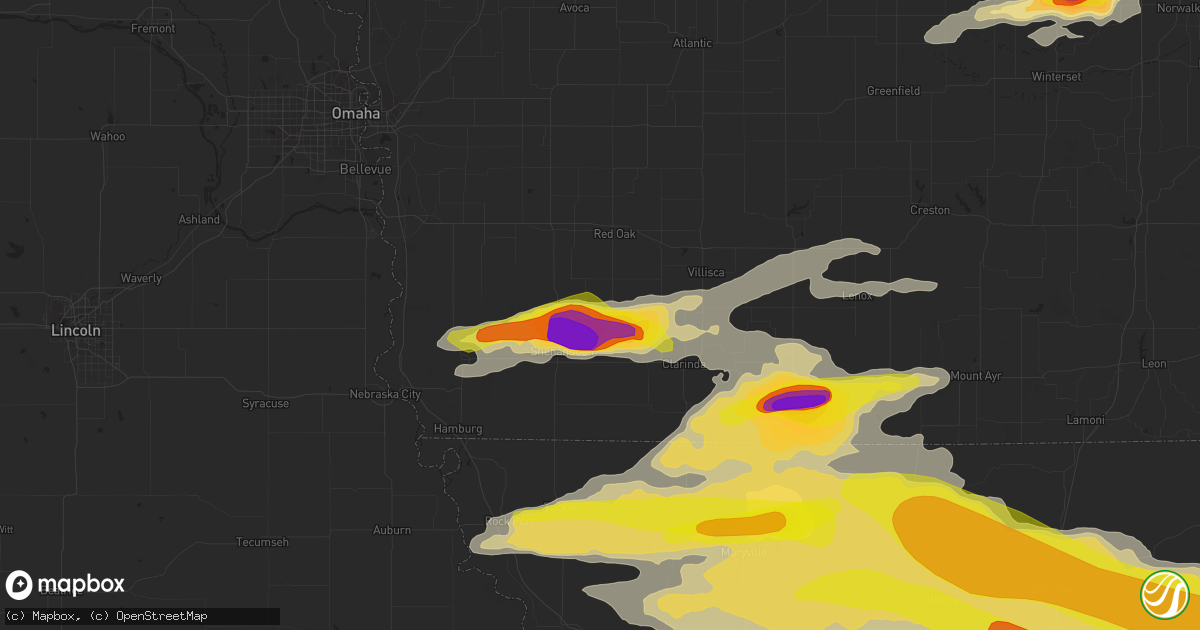 Hail map in Essex, IA on June 28, 2017