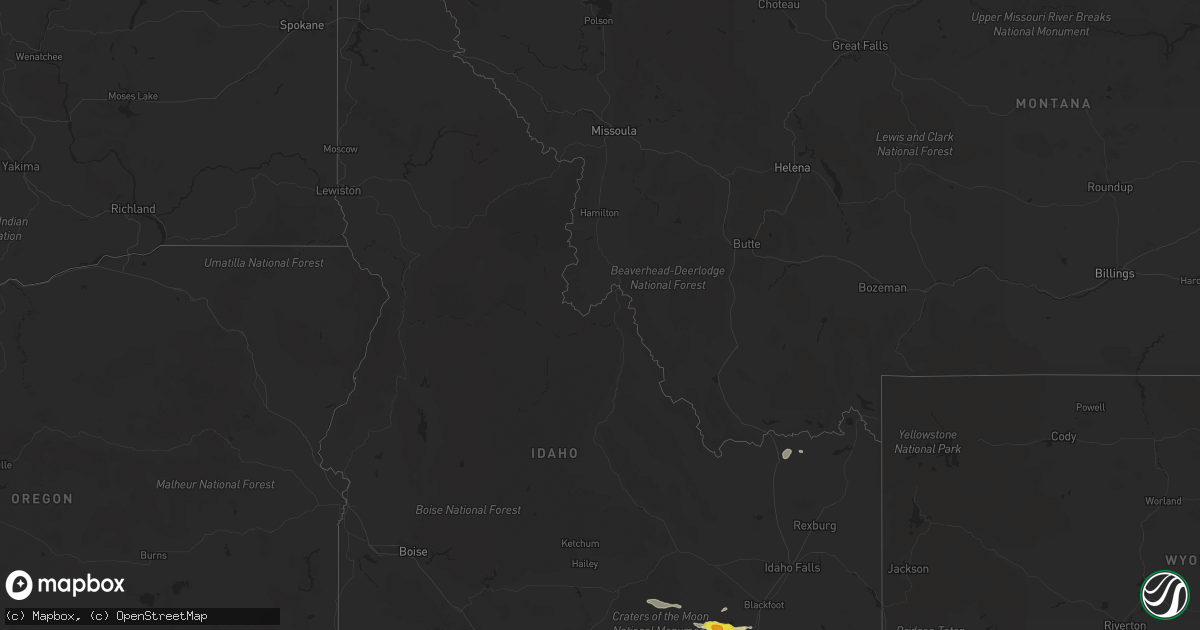 Hail map in Idaho on June 28, 2017