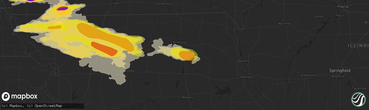 Hail map in La Plata, MO on June 28, 2017