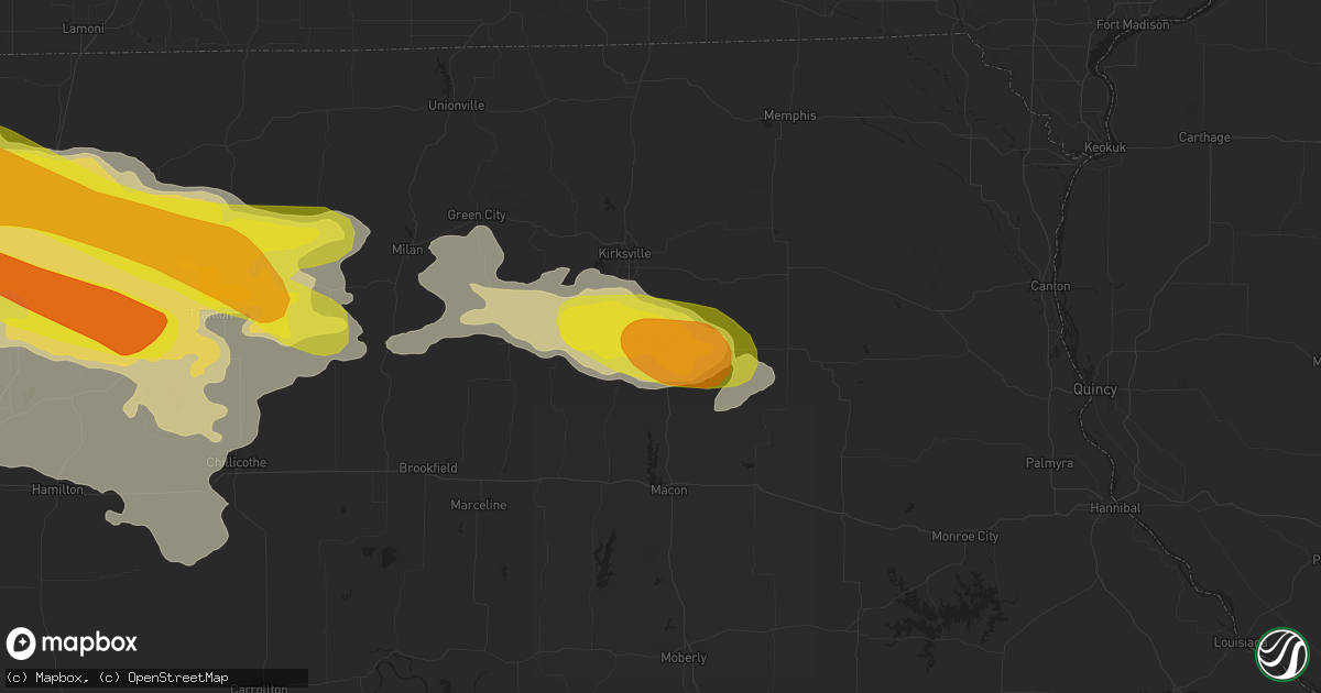 Hail map in La Plata, MO on June 28, 2017